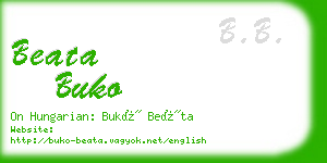 beata buko business card